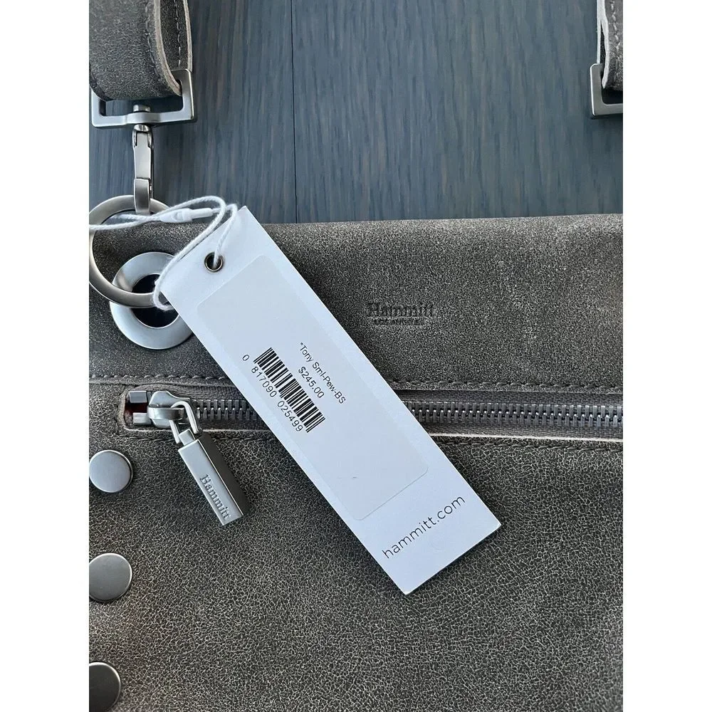 Hammit Tony Bag Small In Pewter W/ Brushed Silver Hardware NWT Crossbody - Picture 5 of 9